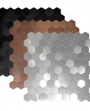 Mosaico de aluminio Autoadhesivo HEXÁGONO NEGRO (Panal)     