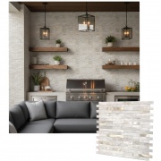 Mosaico de PVC-Aluminio Autoadhesivo MARMOL BEIGE    