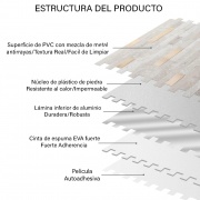 Mosaico de PVC-Aluminio Autoadhesivo MARMOL BEIGE    