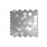Mosaico de aluminio Autoadhesivo HEXÁGONO PLATA (Panal)