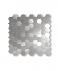 Mosaico de aluminio Autoadhesivo HEXÁGONO PLATA (Panal)