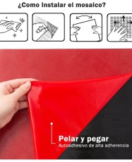 Mosaico de aluminio Autoadhesivo HEXÁGONO PLATA (Panal)