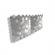 Mosaico de aluminio Autoadhesivo HEXÁGONO PLATA (Panal)