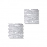 Mosaico de PVC-Aluminio Autoadhesivo MÁRMOL- PLATA     