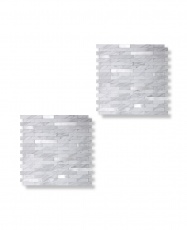 Mosaico de PVC-Aluminio Autoadhesivo MÁRMOL- PLATA     