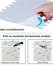 Mosaico de PVC-Aluminio Autoadhesivo MÁRMOL- PLATA     