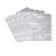 Mosaico de PVC-Aluminio Autoadhesivo MÁRMOL- PLATA     