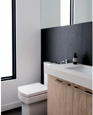 Mosaico de aluminio Autoadhesivo HEXÁGONO NEGRO (Panal)     