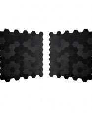 Mosaico de aluminio Autoadhesivo HEXÁGONO NEGRO (Panal)     