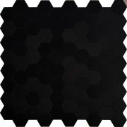 Mosaico de aluminio Autoadhesivo HEXÁGONO NEGRO (Panal)     