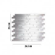 Mosaico de aluminio Autoadhesivo BRICKS 