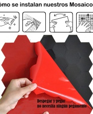 Mosaico de aluminio Autoadhesivo HEXÁGONO COBRE (Panal)     