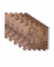 Mosaico de aluminio Autoadhesivo HEXÁGONO COBRE (Panal)     