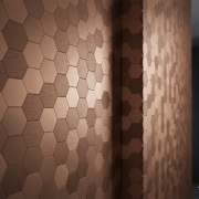 Mosaico de aluminio Autoadhesivo HEXÁGONO COBRE (Panal)     