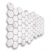 Mosaico de PVC-Aluminio Autoadhesivo Panal Marmol-Plata    