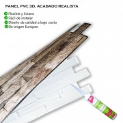 Panel PVC 3D, Realista. CANTERA PLANA (97,4 x 49,3cm). Estándar 0,4mm
