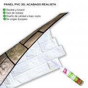 Panel PVC 3D, Realista. PIEDRA AMARILLA (97,7 x 49,3cm). Estándar 0,4mm