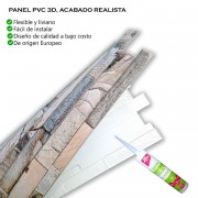 Panel PVC 3D Realista. PIEDRA MÁRMOL (97,2 x 64,4cm). PREMIUM