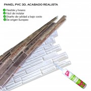 Panel PVC 3D, Realista. PLASTUSHKA CAFÉ (98 x 48,9cm). Estándar 0,4mm