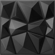 Panel Decorativo 3D PVC Diamond Negro 