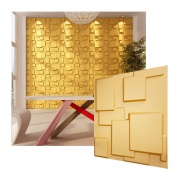 Paneles 3D PVC "CUBISTA DORADO" / m²
