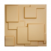 Paneles 3D PVC "CUBISTA DORADO" / m²