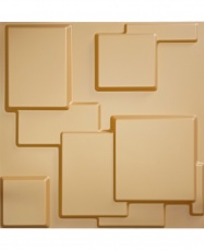 Paneles 3D PVC "CUBISTA DORADO" / m²