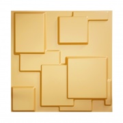 Paneles 3D PVC "CUBISTA DORADO" / m²