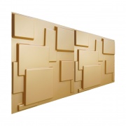 Paneles 3D PVC "CUBISTA DORADO" / m²