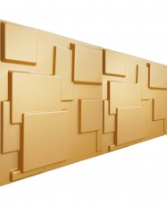 Paneles 3D PVC "CUBISTA DORADO" / m²