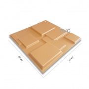 Paneles 3D PVC "CUBISTA DORADO" / m²