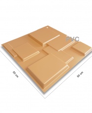Paneles 3D PVC "CUBISTA DORADO" / m²