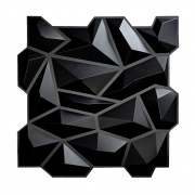 Paneles 3D PVC "CRISTAL NEGRO" / m²