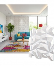 Paneles 3D PVC "CRISTAL BLANCO" / m²
