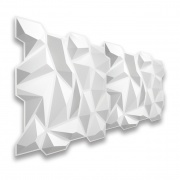 Paneles 3D PVC "CRISTAL BLANCO" / m²