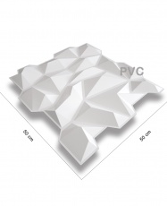 Paneles 3D PVC "CRISTAL BLANCO" / m²