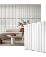Paneles 3D PVC "LISTON BLANCO" / m²