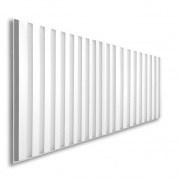 Paneles 3D PVC "LISTON BLANCO" / m²