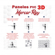 Paneles 3D PVC "LISTON BLANCO" / m²