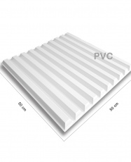 Paneles 3D PVC "LISTON BLANCO" / m²