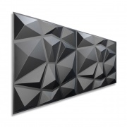 Paneles 3D PVC MOUNTAIN NEGRO / m²