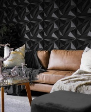 Paneles 3D PVC MOUNTAIN NEGRO / m²