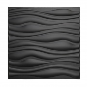 Paneles 3D PVC "WAVES NEGRO" / m²