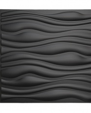 Paneles 3D PVC "WAVES NEGRO" / m²