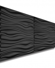 Paneles 3D PVC "WAVES NEGRO" / m²