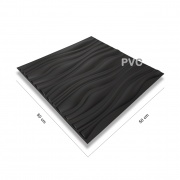 Paneles 3D PVC "WAVES NEGRO" / m²