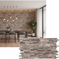 Panel PVC 3D, Realista. PLASTUSHKA CAFÉ 0.43m² c/u (97.8 x 48.5 cm). 