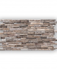 Panel PVC 3D, Realista. PLASTUSHKA CAFÉ 0.43m² c/u (97.8 x 48.5 cm). 