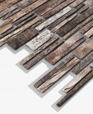 Panel PVC 3D, Realista. PLASTUSHKA CAFÉ 0.43m² c/u (97.8 x 48.5 cm). 