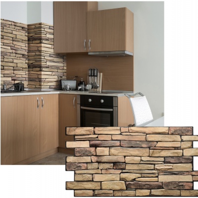 Wall Panel PVC 3D Realista SLATE NATURAL 0.46m² c/u (98 x 49.8 cm)